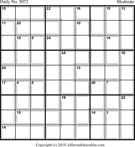 Killer Sudoku for 11/7/2019