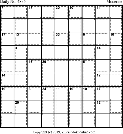 Killer Sudoku for 3/15/2019