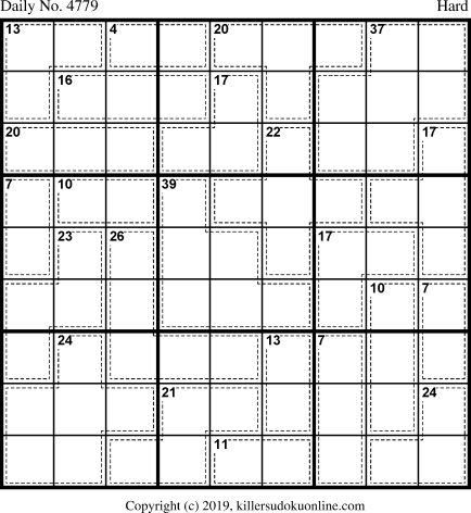 Killer Sudoku for 1/18/2019