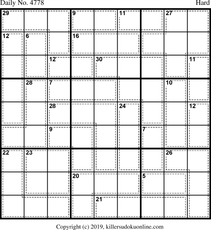 Killer Sudoku for 1/17/2019