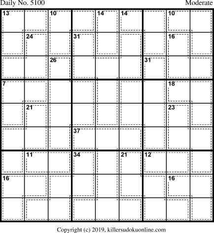 Killer Sudoku for 12/5/2019