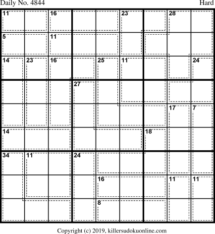 Killer Sudoku for 3/24/2019