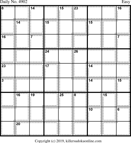 Killer Sudoku for 5/21/2019
