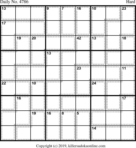 Killer Sudoku for 1/25/2019