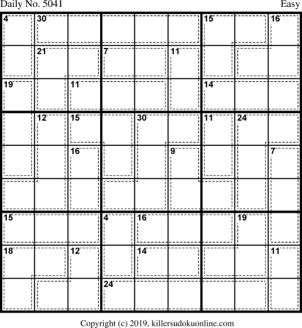 Killer Sudoku for 10/7/2019
