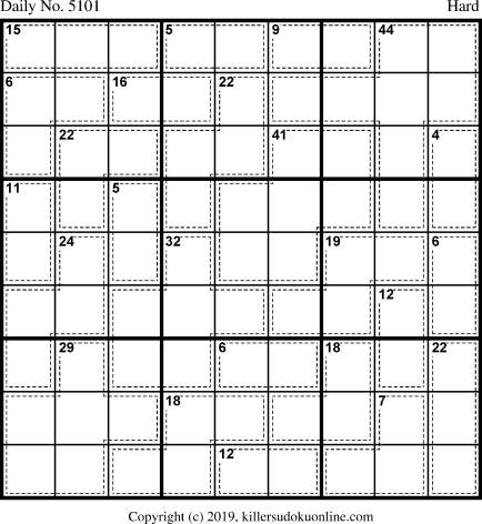Killer Sudoku for 12/6/2019