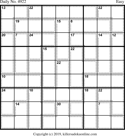 Killer Sudoku for 6/10/2019
