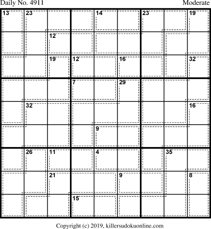 Killer Sudoku for 5/30/2019