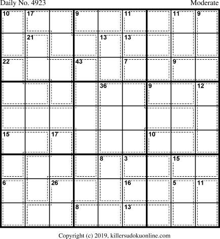 Killer Sudoku for 6/11/2019