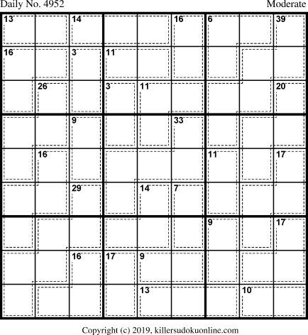 Killer Sudoku for 7/10/2019