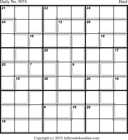 Killer Sudoku for 11/9/2019