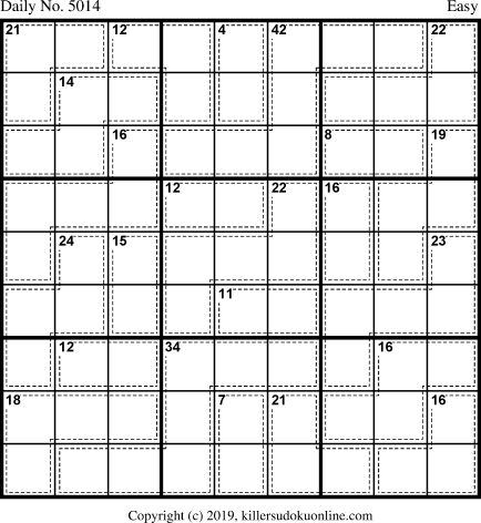 Killer Sudoku for 9/10/2019