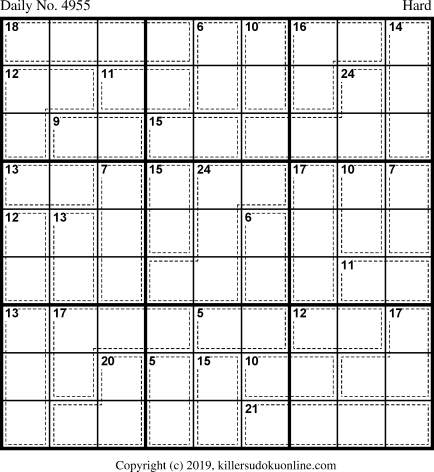 Killer Sudoku for 7/13/2019