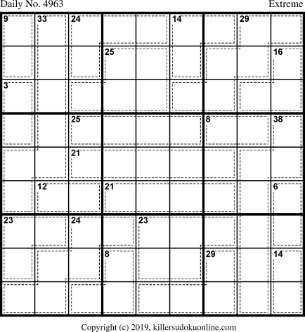 Killer Sudoku for 7/21/2019