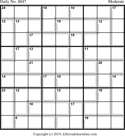 Killer Sudoku for 3/27/2019
