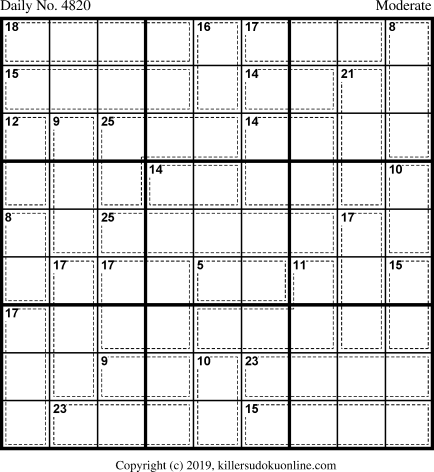 Killer Sudoku for 2/28/2019