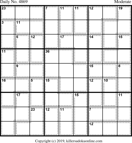 Killer Sudoku for 4/18/2019
