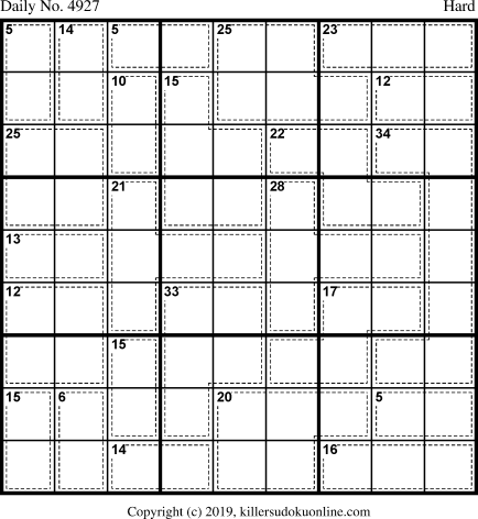 Killer Sudoku for 6/15/2019