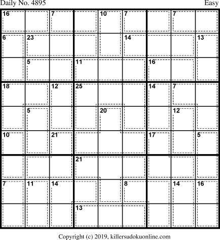 Killer Sudoku for 5/14/2019