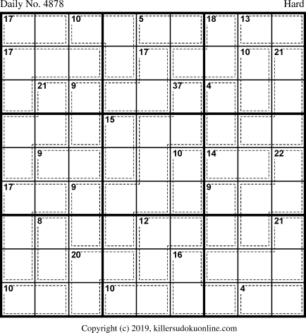 Killer Sudoku for 4/27/2019