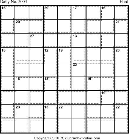 Killer Sudoku for 8/30/2019