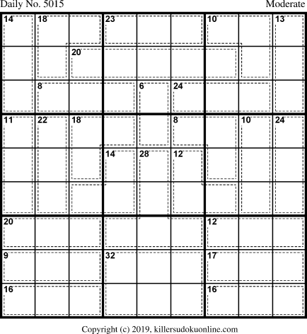 Killer Sudoku for 9/11/2019