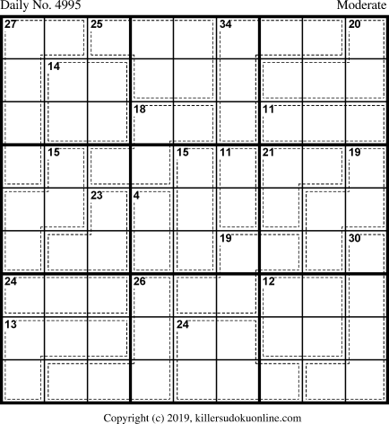 Killer Sudoku for 8/22/2019