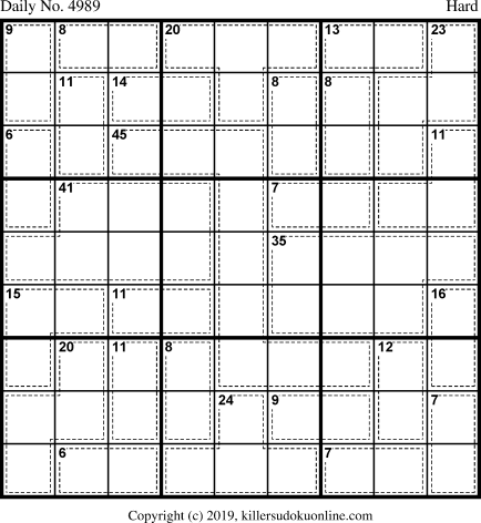 Killer Sudoku for 8/16/2019