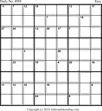 Killer Sudoku for 7/16/2019