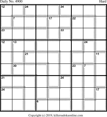 Killer Sudoku for 5/19/2019