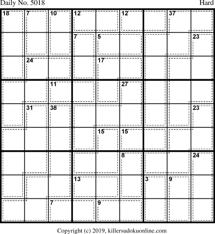 Killer Sudoku for 9/14/2019