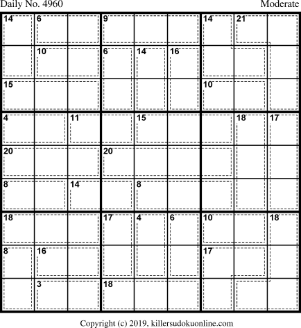 Killer Sudoku for 7/18/2019