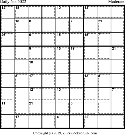 Killer Sudoku for 9/18/2019