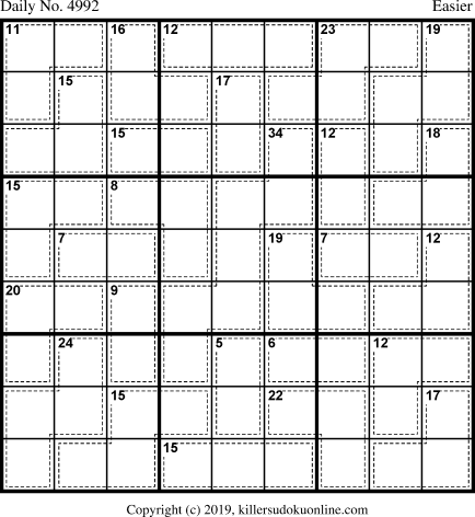 Killer Sudoku for 8/19/2019