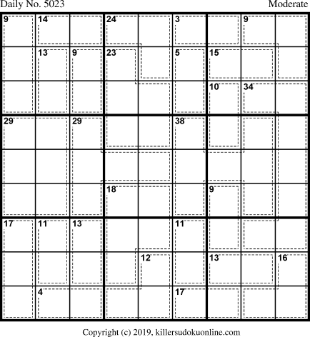 Killer Sudoku for 9/19/2019