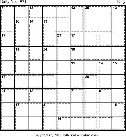 Killer Sudoku for 7/29/2019