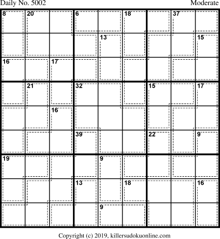 Killer Sudoku for 8/29/2019