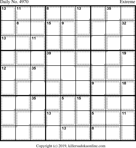 Killer Sudoku for 7/28/2019