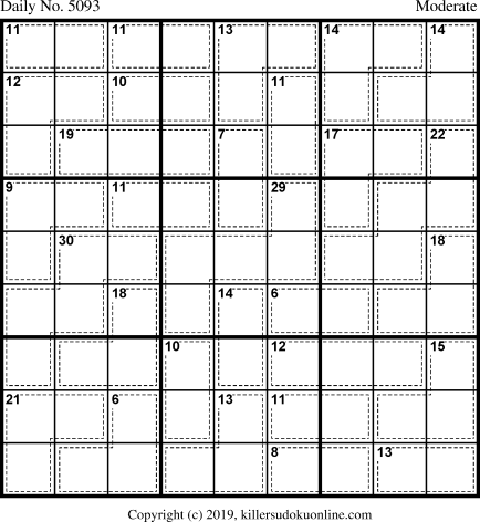 Killer Sudoku for 11/28/2019