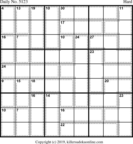 Killer Sudoku for 12/28/2019