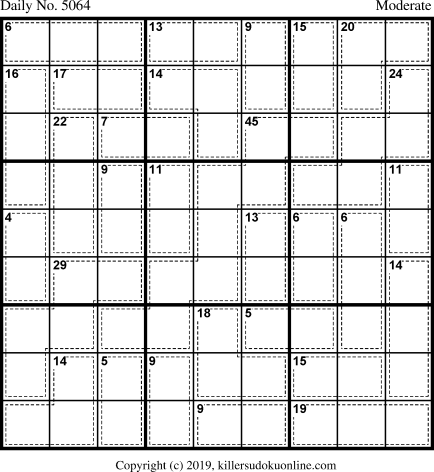 Killer Sudoku for 10/30/2019