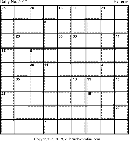 Killer Sudoku for 10/13/2019