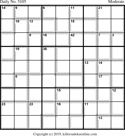 Killer Sudoku for 12/10/2019