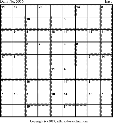 Killer Sudoku for 10/22/2019
