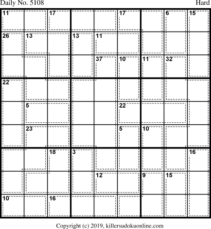 Killer Sudoku for 12/13/2019
