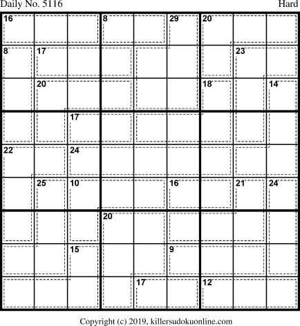 Killer Sudoku for 12/21/2019
