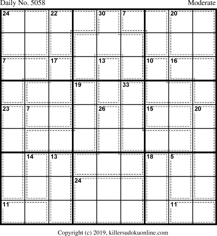 Killer Sudoku for 10/24/2019