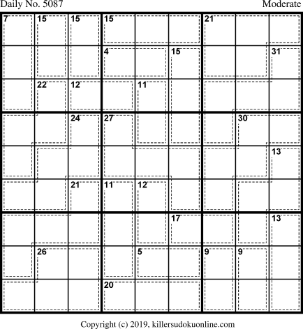 Killer Sudoku for 11/22/2019
