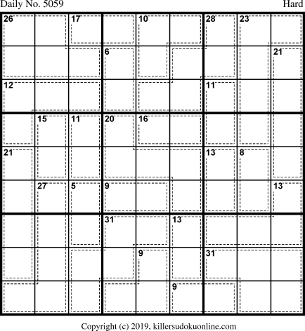 Killer Sudoku for 10/25/2019
