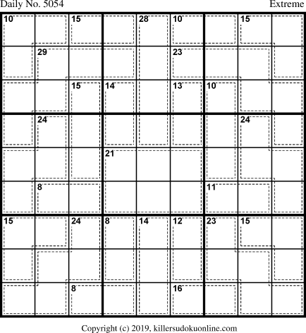 Killer Sudoku for 10/20/2019